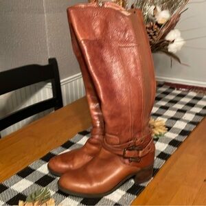 Marc Fisher Red Leather Ankle Boots